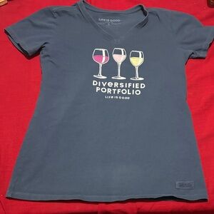 LADIES LIFE IS GOOD CRUSHER T SHIRT